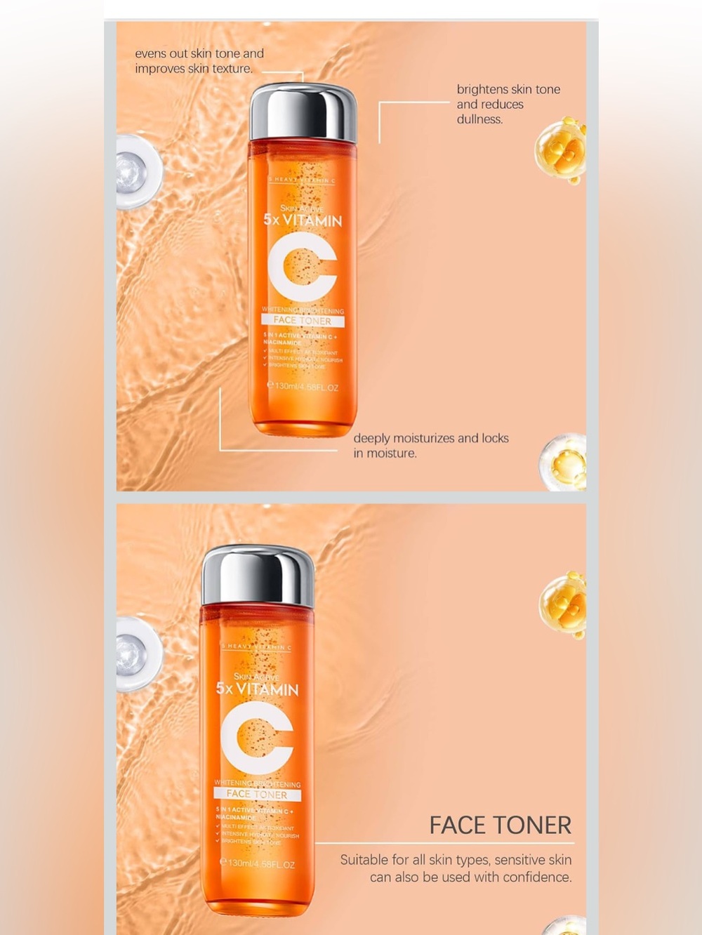 Skin Active 5X Vitamin C Brightening Face Toner 🍊 - Picture 2 of 4
